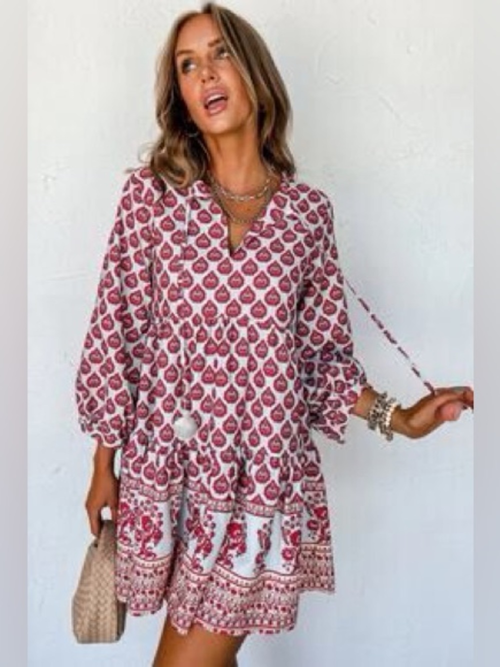 Zara Paisley Tiered Tunic Sz S Small